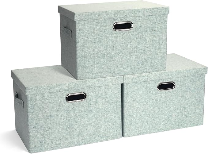 Large 17" 36 Quart Collapsible Stackable Storage Bins by GraciadecoStorage