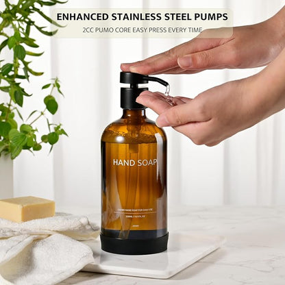 Glass Kitchen Soap Dispenser Set - Image 3