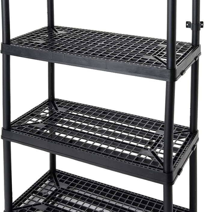 Gracious Living 2 Pack 4 Shelf Fixed Height Ventilated Heavy Duty Storage Unit - Image 8