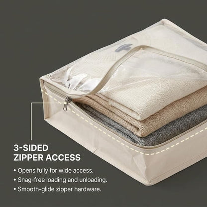 Household Essentials Canvas Sweater Storage Bags 2 Pack, Breathable Under Bed & - Image 5