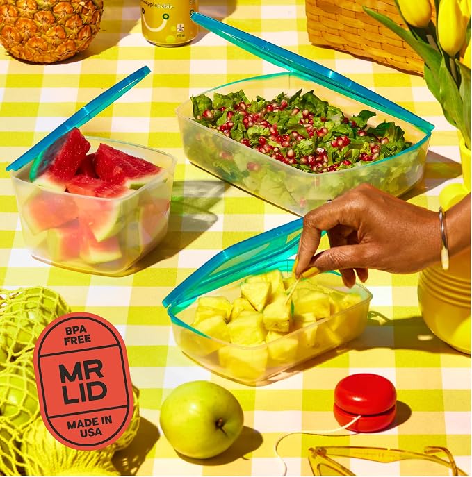 Premium Attached Food Storage Containers, Permanently Attached Plastic Lid - Image 8