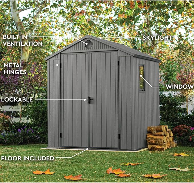 Keter Darwin 6x6 Ft All-Weather Storage Shed - Image 5
