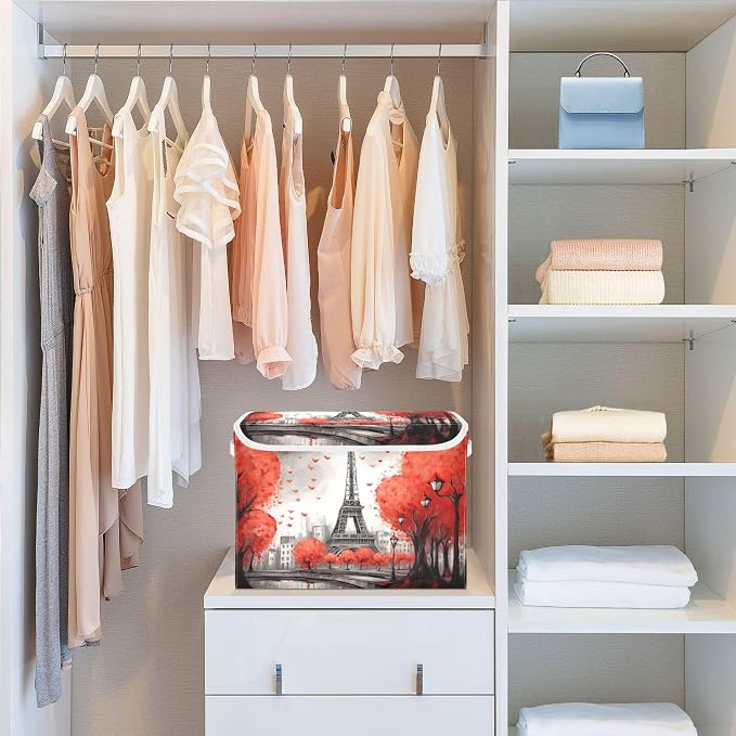Red Paris Tower Storage Bins - Image 6