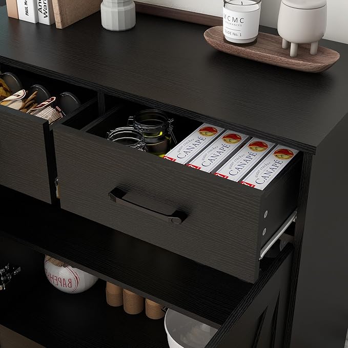 Panana Sideboard 2 Drawers 2 Doors Entryway Storage Cabinet Living Room - Image 6
