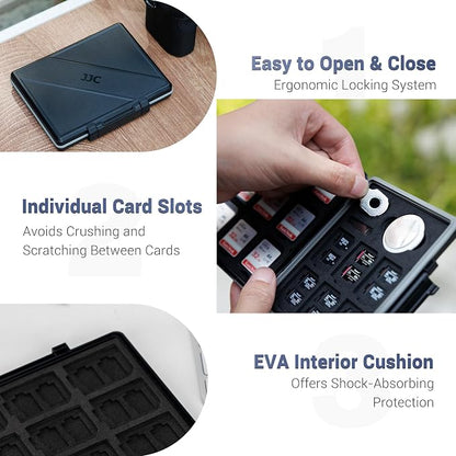 JJC 45 Slots Memory Card Case for 30 Micro SD and 15 SD Cards - Image 3