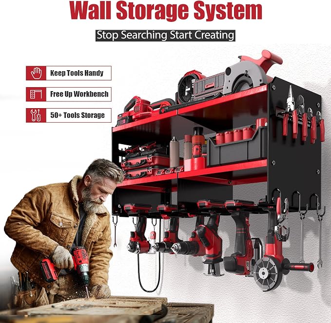 Spampur Fathers Day Gift – Power Tool Organizer Wall Mount - Image 4