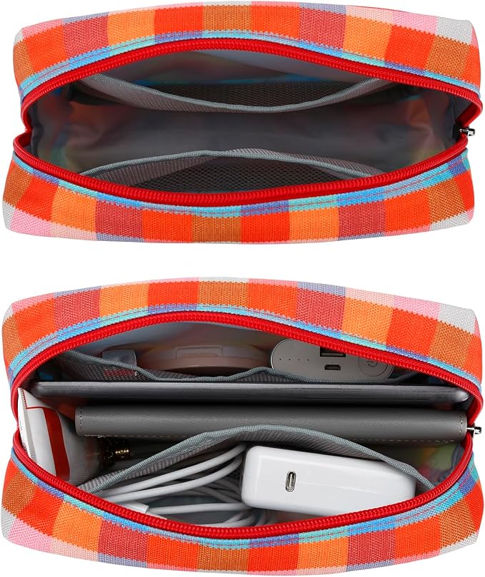 E-Tree Cute Makeup Bag, Big Travel Make up Pouch, Zipper Large Toiletry - Image 4