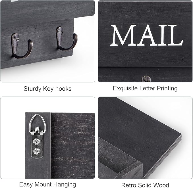 DLQuarts Mail Organizer with Key Holder - Image 4