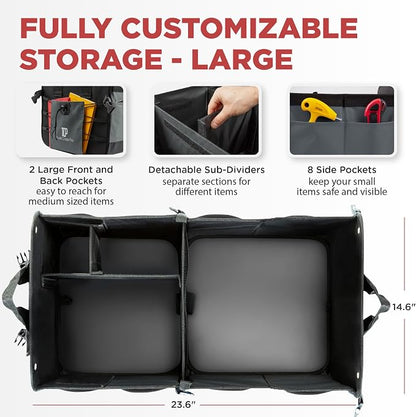 TRUNKCRATEPRO Trunk Organizer For Car, Truck | Premium Adjustable Multi - Image 2