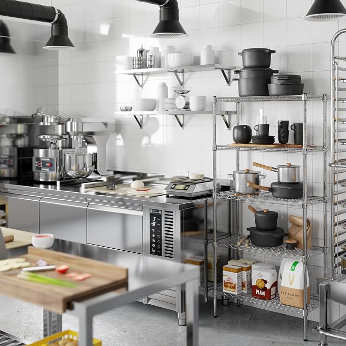14" Deep x 30" Wide x 64" Height Wire Shelving Kit | 5-Tier | NSF Commercial - Image 2