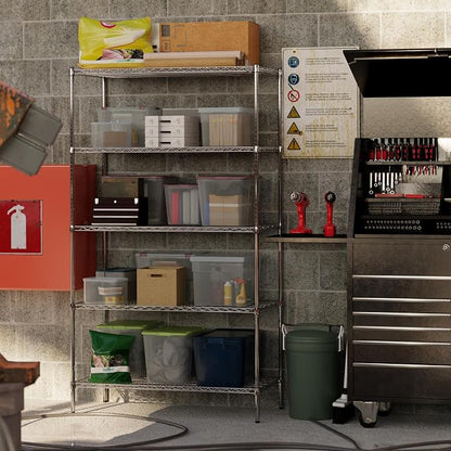 24" Deep x 48" Wide x 86" Height Wire Shelving Kit | 5-Tier | NSF Commercial - Image 2