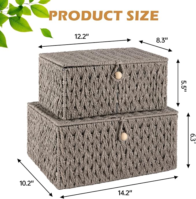 OIAHOMY Wicker Storage Basket - Image 4