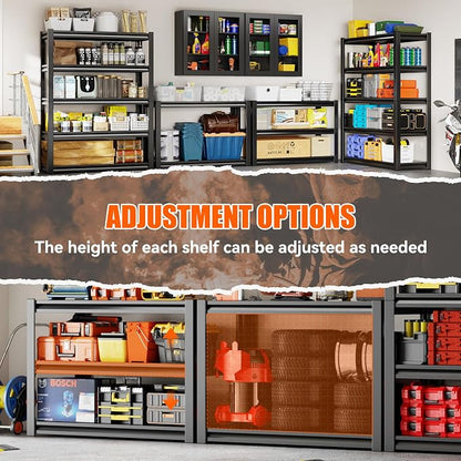 36" W Storage Shelves 2500LBS Garage Shelving Heavy Duty 5 Tier Adjustable - Image 5