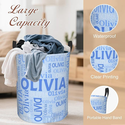 Custom Name Laundry Hamper, Personalized Laundry Basket - Image 4