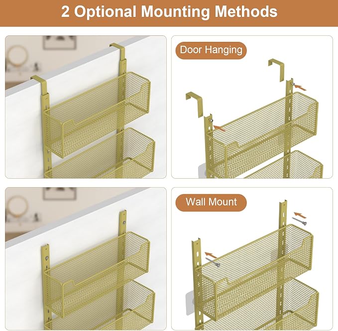 VyGrow Over The Door Organizer, Metal Door Organizer Hanging - Image 4