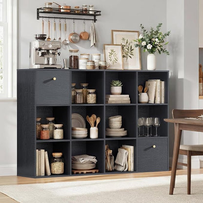 Cube Storage Organizer with 12 Open Shelf, Freestanding Book Case, Cubicle - Image 8