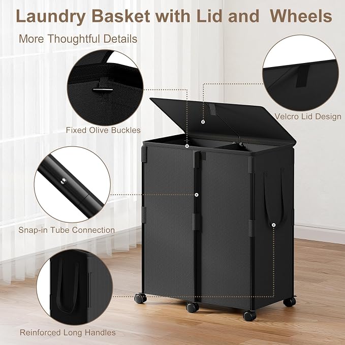160L Double Laundry Hamper - Image 5