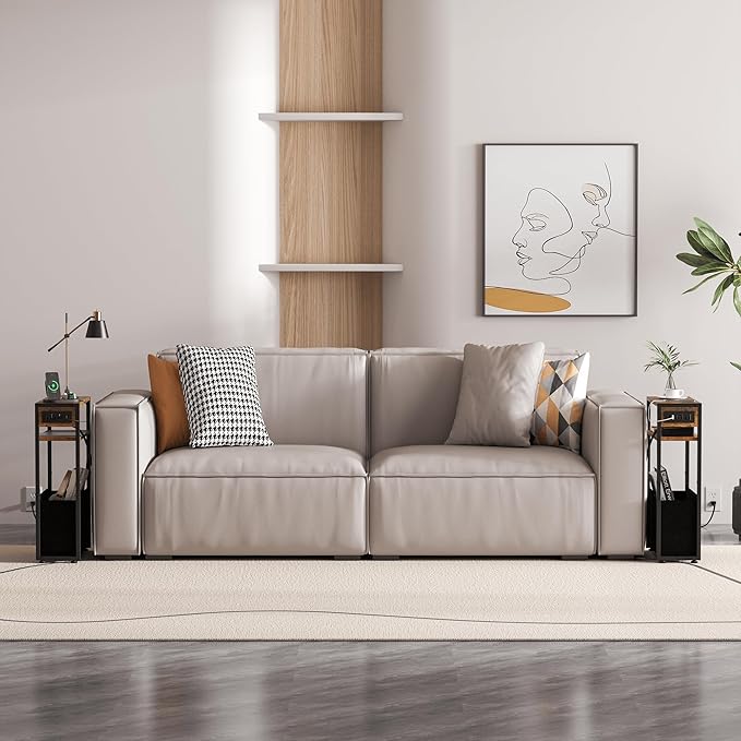 Narrow Side Table, Slim End Tables - Image 4