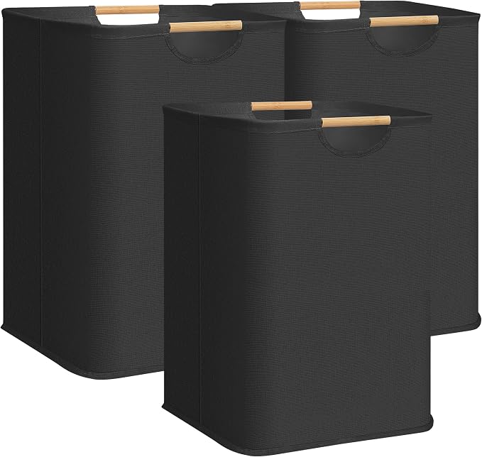 STORAGE MANIAC 3-Pack Large Laundry Hamper, 100L Collapsible Laundry Basket by STORAGEMANIAC