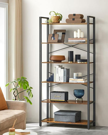 VASAGLE 6-Tier Bookshelf, Bookcase - Image 4