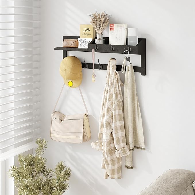 AMBIRD Wall Hooks with Shelf - Image 2