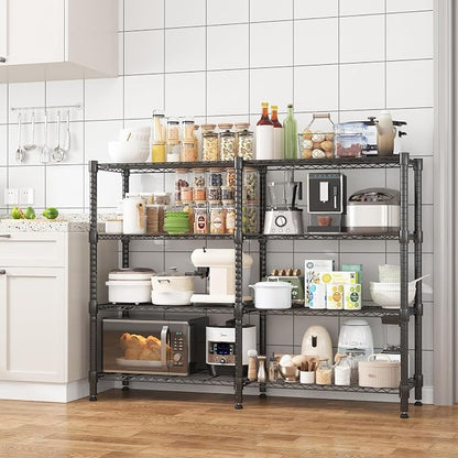 Homdox Heavy Duty Storage Shelves, 4 Tier Wire Shelving Unit, Adjustable Metal - Image 6