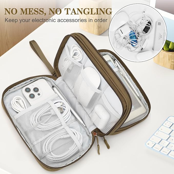 FYY Electronic Organizer, Large Travel Cable Organizer Bag Pouch Electronic - Image 5
