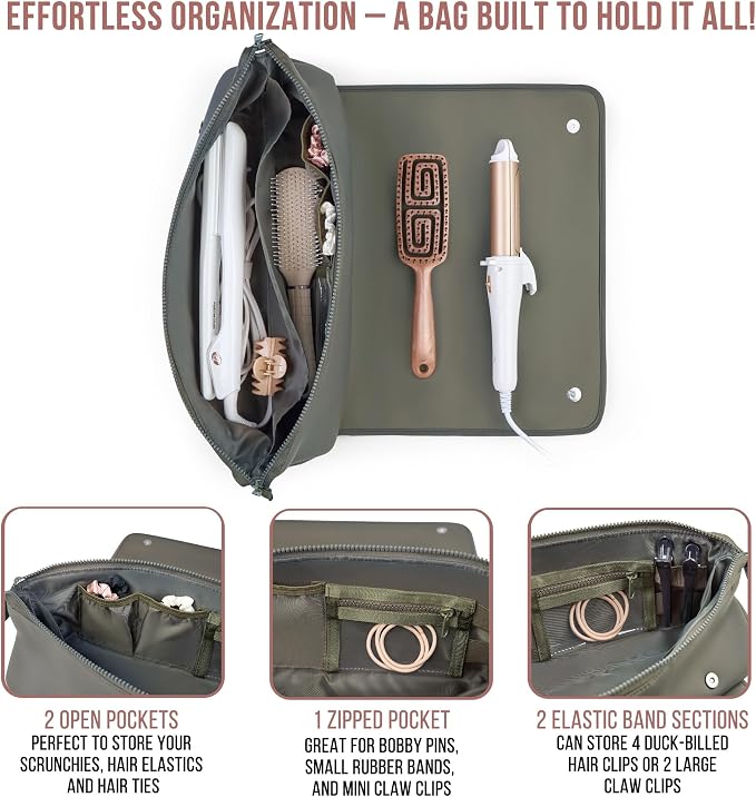 BAREFOOT CARIBOU Hair Tools Travel Bag and Heat Resistant Mat - Image 6