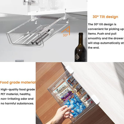 vacane Compact-depth Under Shelf Basket Organizer, Under Shelf Storage Drawer - Image 5