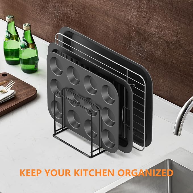 Kitchen Cabinet Organizer, Steel Cookware Holder, Divided Holder - Image 5