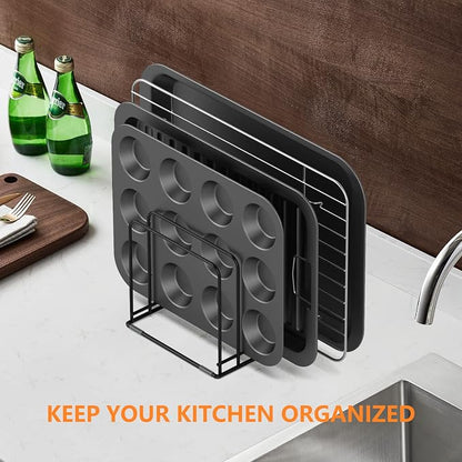 Kitchen Cabinet Organizer, Steel Cookware Holder, Divided Holder - Image 6