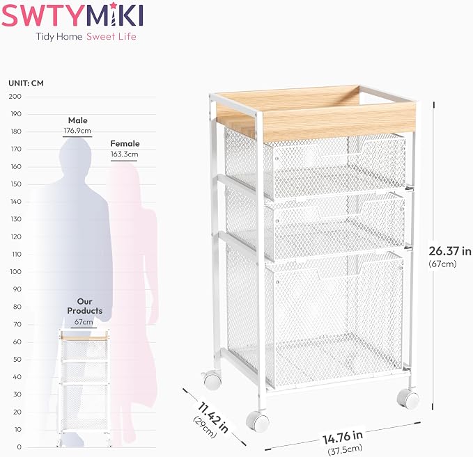 SWTYMIKI Rolling File Cart - Image 3