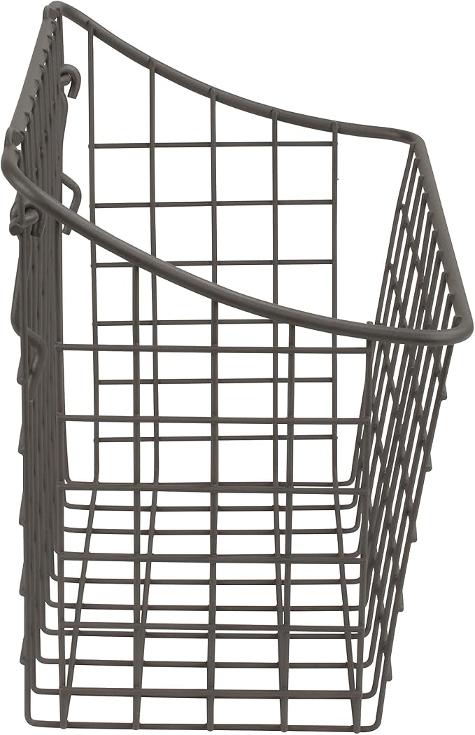 Spectrum Large Wire Basket Pegboard Wall Organizer Metal Pegboard Storage Bin - Image 6