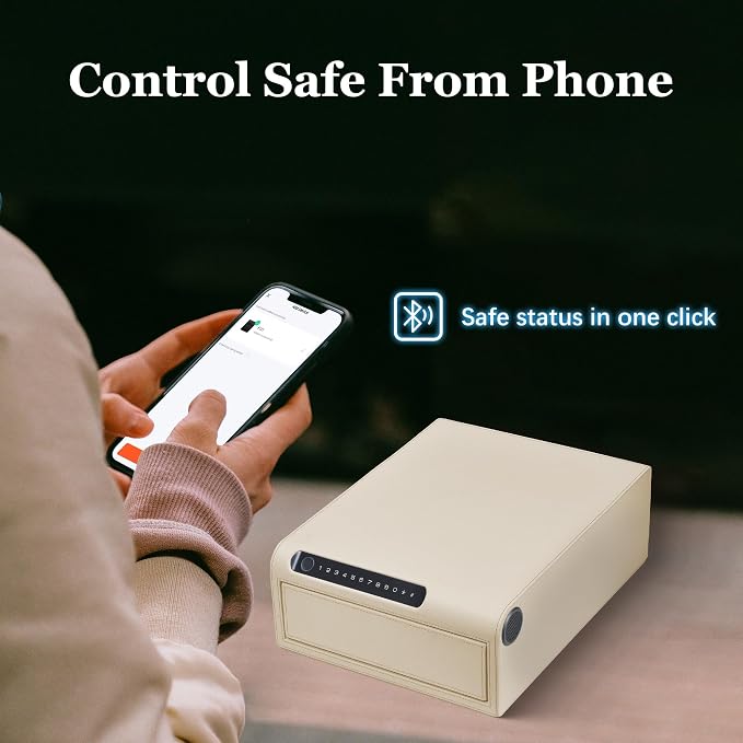 Jewelry Safe with Drawers，Biometric Fingerprint safe, Slide-Away Handgun Safe - Image 3
