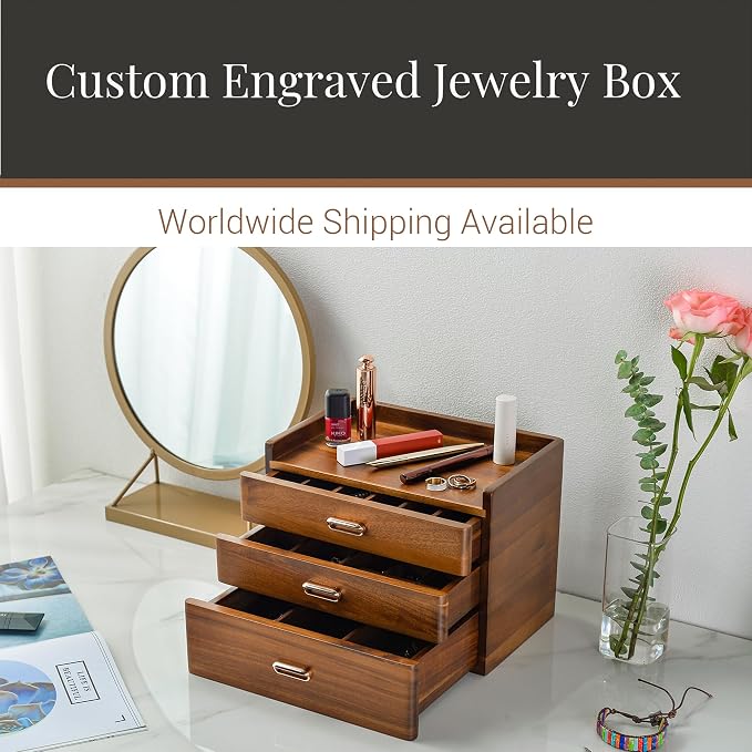 Shanik Personalized Wooden Jewelry Box - Image 6