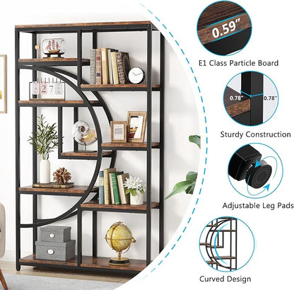 Tribesigns Industrial Bookshelf Bookcase - Image 5