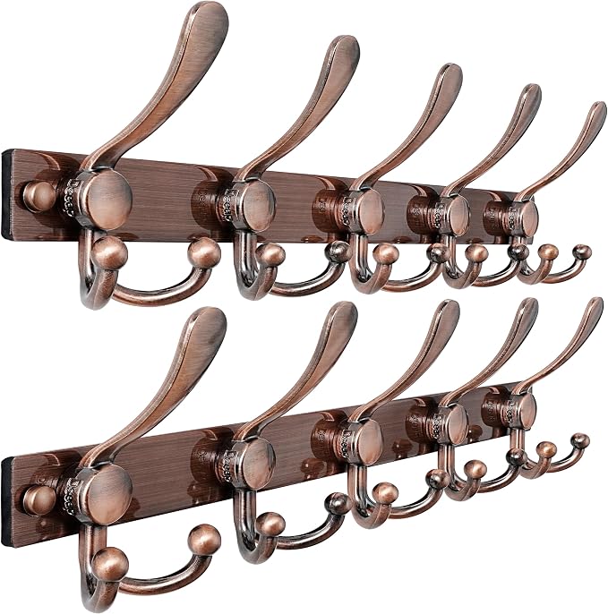 Dseap Coat Rack Wall Mount 2.0 Pro: Heavy Duty 300% Thicker, Stainless Steel by Dseap