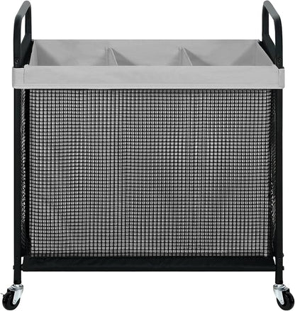 STO STO Laundry Hamper 3 Section, 120L Rolling Laundry Sorter Cart by STOSTO