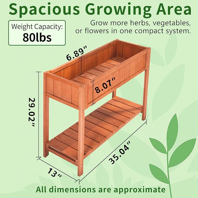 Fir Wooden Raised Garden Bed - Image 2