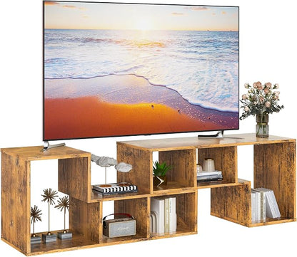 Recaceik Cube Bookshelf 2 Shelf Bookcase L-Shaped TV Console Stand Modern - Image 8