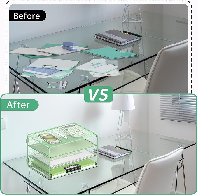 DALTACK 3 Tier Letter Tray Paper Organizer - Image 6