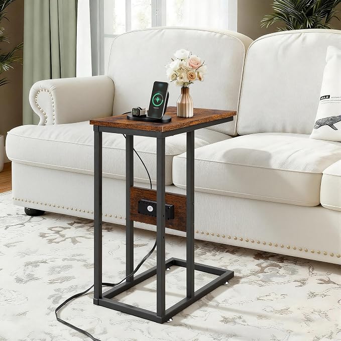 VECELO C Shaped End Side Table - Image 4