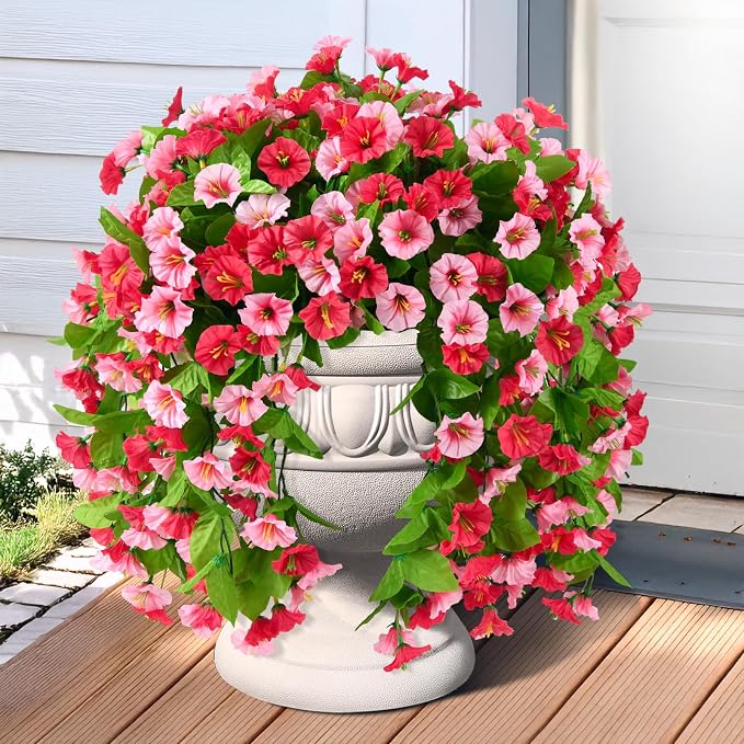 INQCMY Artificial Flowers for Outdoor Spring Summer Decoration Faux Silk - Image 8