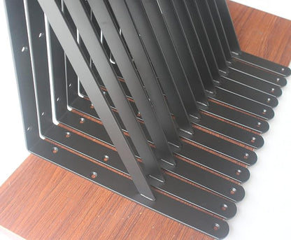 6 Pack L18 x H 12" Black Heavy Duty Shelf Brackets - Image 7