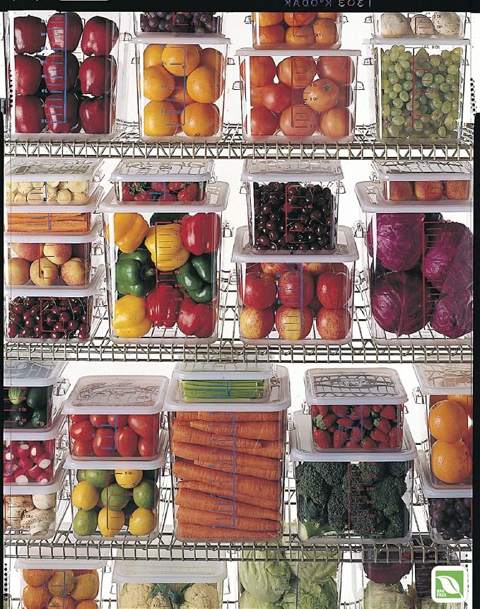 Rubbermaid Commercial Products-FG630400 Plastic Space Saving Square Food - Image 6