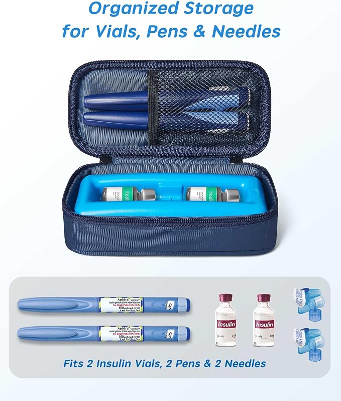 Insulin Vial Cooler Travel Case TSA Approved, 300g Reusable Ice Brick Insulin - Image 5