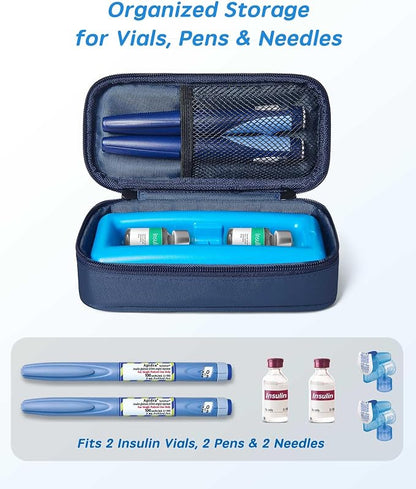 Insulin Vial Cooler Travel Case TSA Approved, 300g Reusable Ice Brick Insulin - Image 5