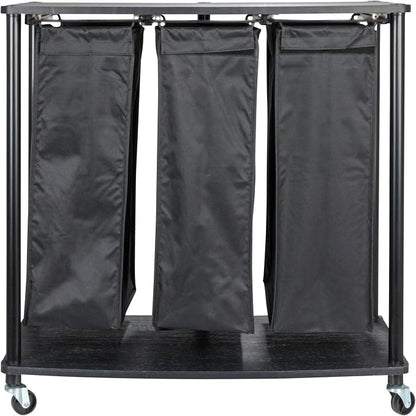Household Essentials 3-Bag Laundry Sorter, Smooth Laminate Shelving, Sturdy - Image 8
