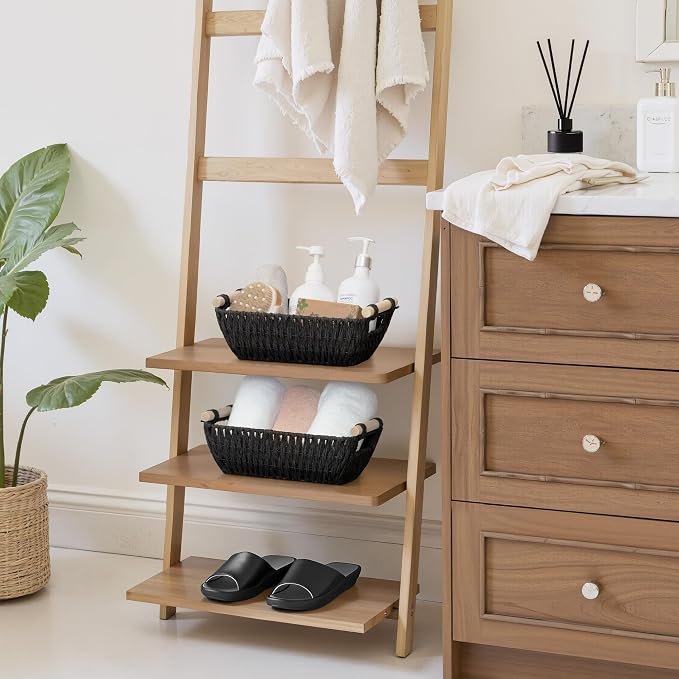 StorageWorks Black Wicker Storage Basket - Image 2