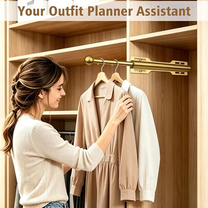 Valet Rod for Closet Pull Out, Standard Retractable closet rod organization rack - Image 5